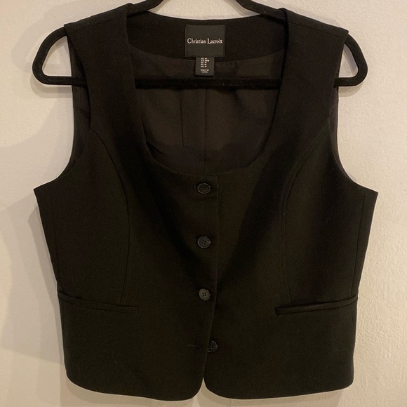 Christian Lacroix Tops - Christian Lacroix vest color black size medium